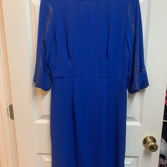 BCBG Max Azaria brilliant blue studded dress - Picture 3 of 4